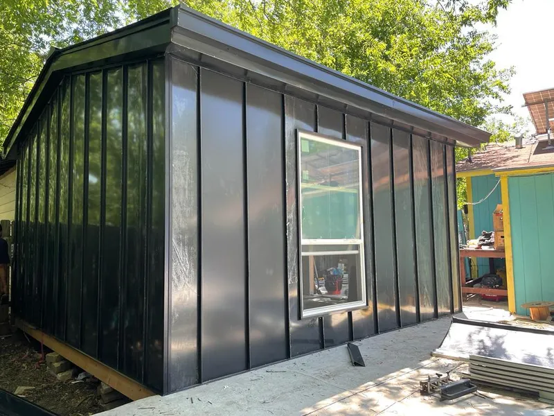 Black standing seam metal wall panels for Metal Roof Installation in Kennebunk